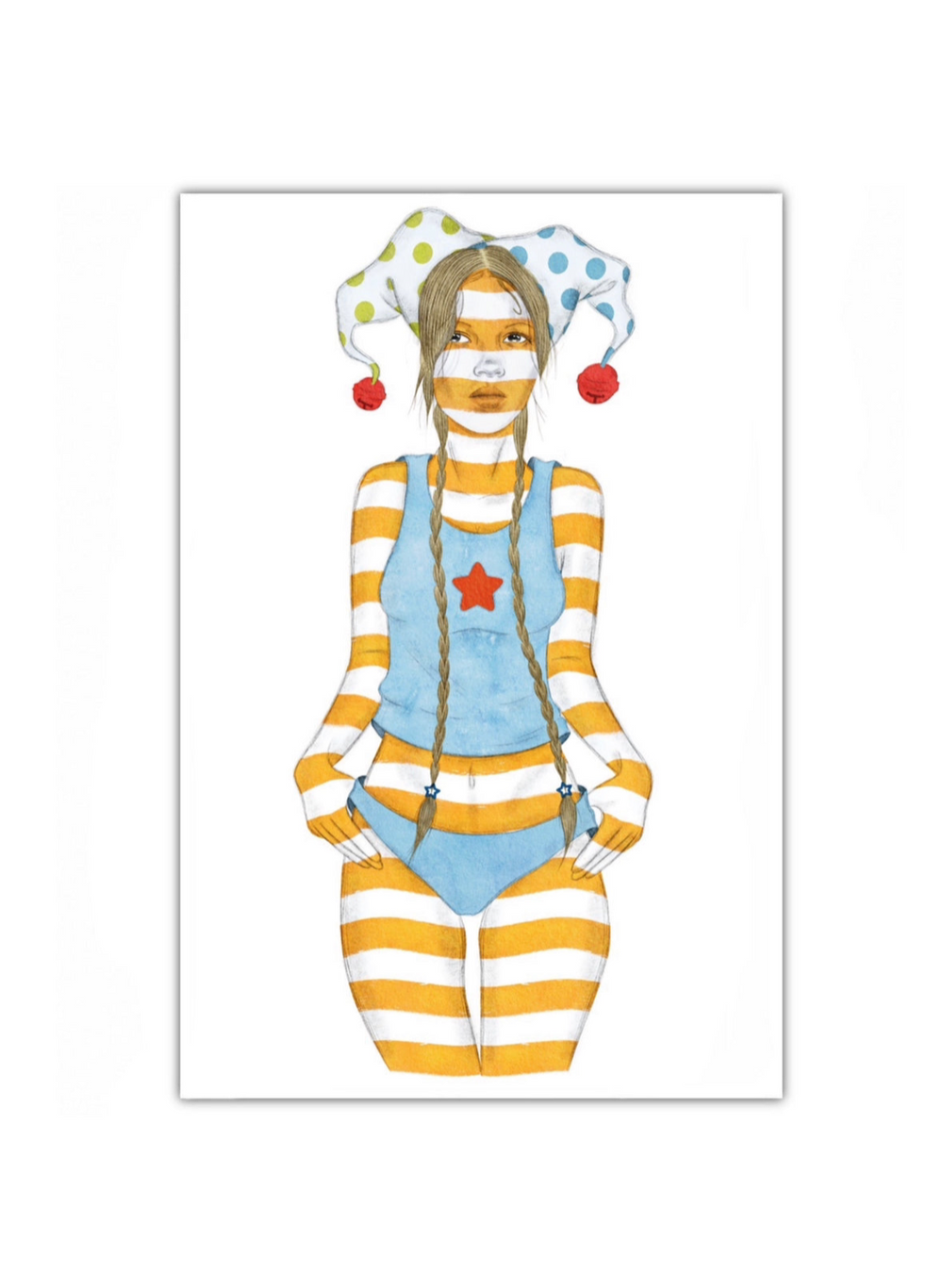 Kate Moss - Jester Clown (Print)